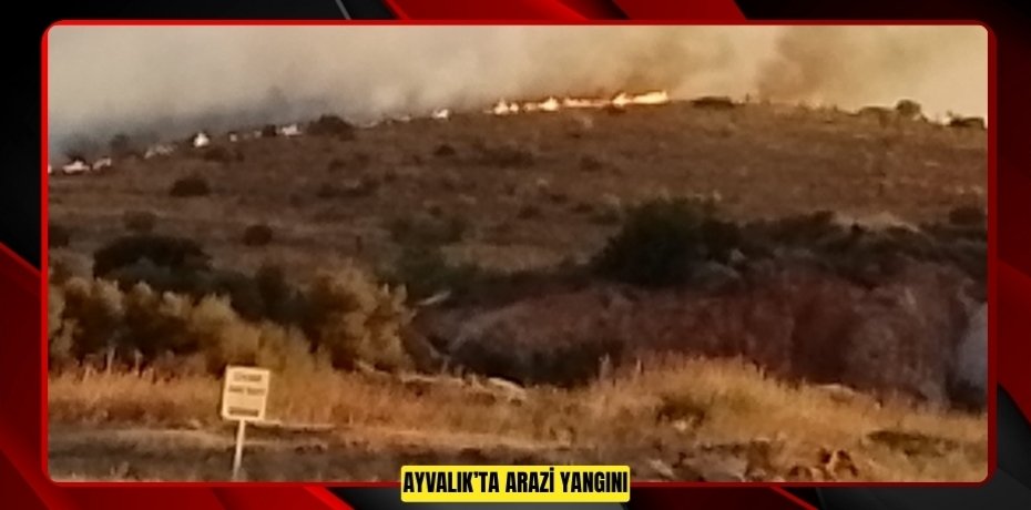 AYVALIK’TA ARAZİ YANGINI