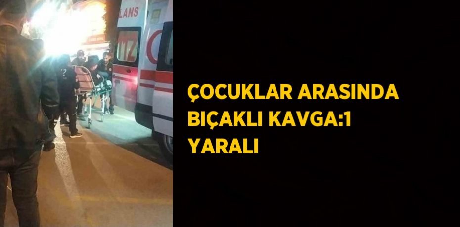 ÇOCUKLAR ARASINDA BIÇAKLI KAVGA:1 YARALI