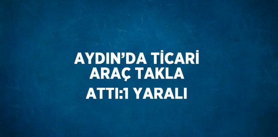 AYDIN’DA TİCARİ ARAÇ TAKLA ATTI:1 YARALI