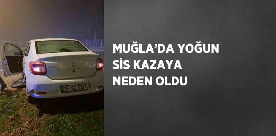 MUĞLA’DA YOĞUN SİS KAZAYA NEDEN OLDU