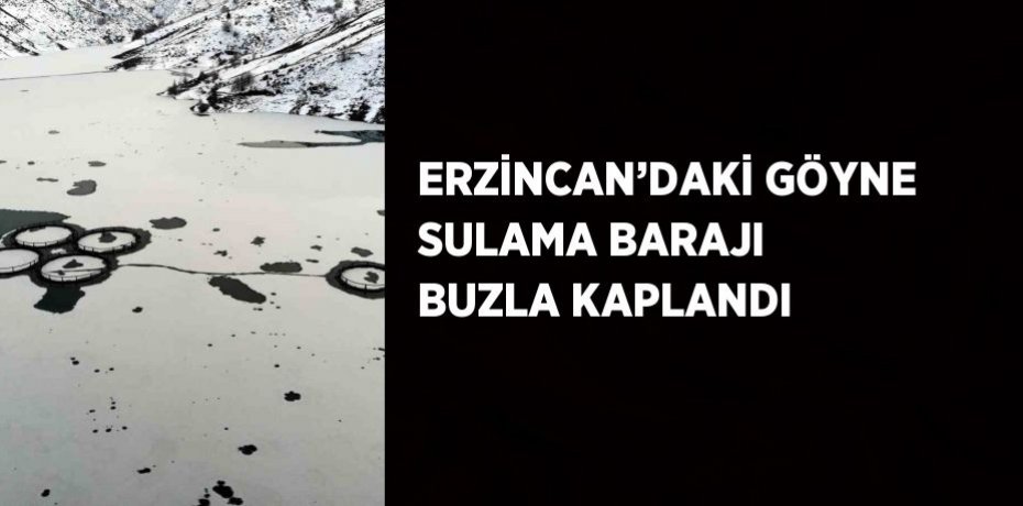 ERZİNCAN’DAKİ GÖYNE SULAMA BARAJI BUZLA KAPLANDI