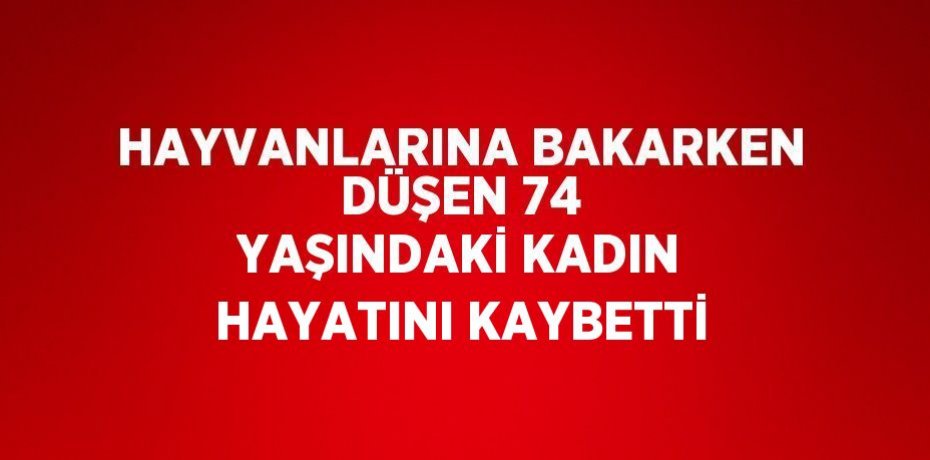 HAYVANLARINA BAKARKEN DÜŞEN 74 YAŞINDAKİ KADIN HAYATINI KAYBETTİ