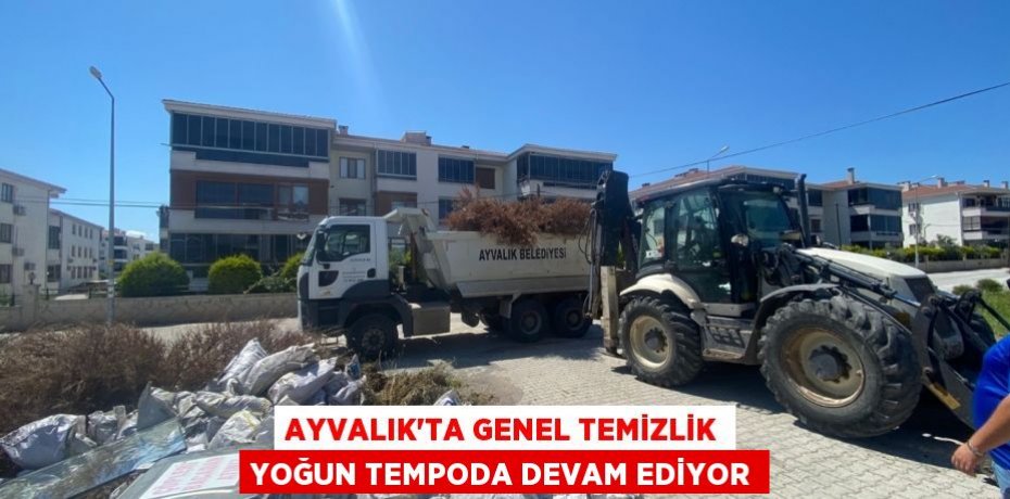 AYVALIK’TA GENEL TEMİZLİK YOĞUN TEMPODA DEVAM EDİYOR