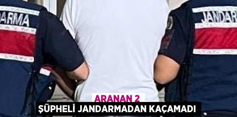 ARANAN 2 ŞÜPHELİ JANDARMADAN KAÇAMADI