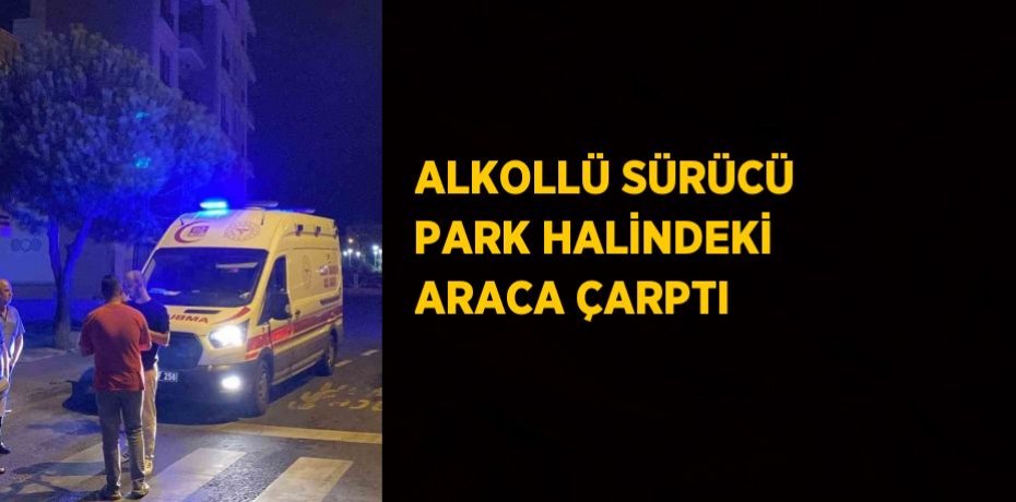 ALKOLLÜ SÜRÜCÜ PARK HALİNDEKİ ARACA ÇARPTI