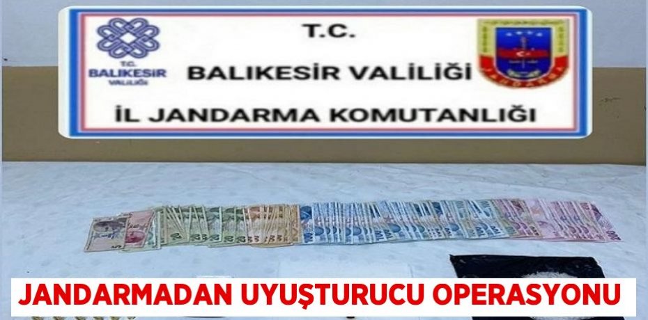 Jandarmadan uyuşturucu operasyonu