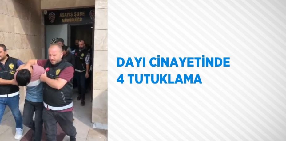 DAYI CİNAYETİNDE 4 TUTUKLAMA