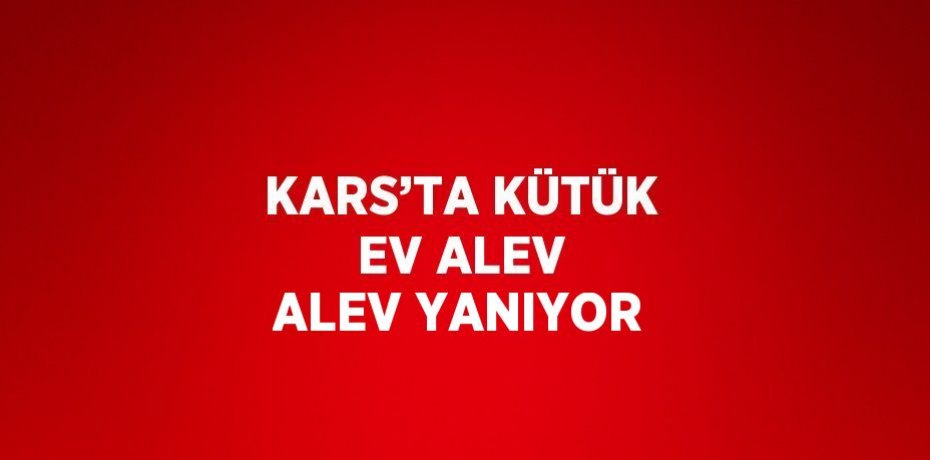 KARS’TA KÜTÜK EV ALEV ALEV YANIYOR
