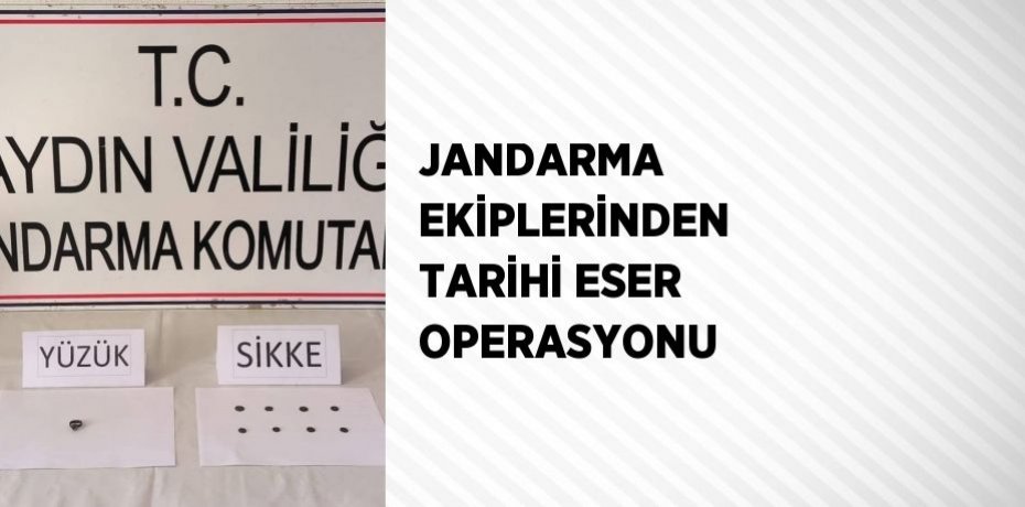 JANDARMA EKİPLERİNDEN TARİHİ ESER OPERASYONU