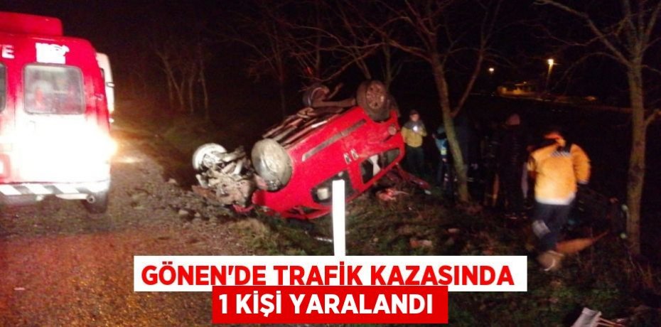 Gönen'de trafik kazasında 1 kişi yaralandı