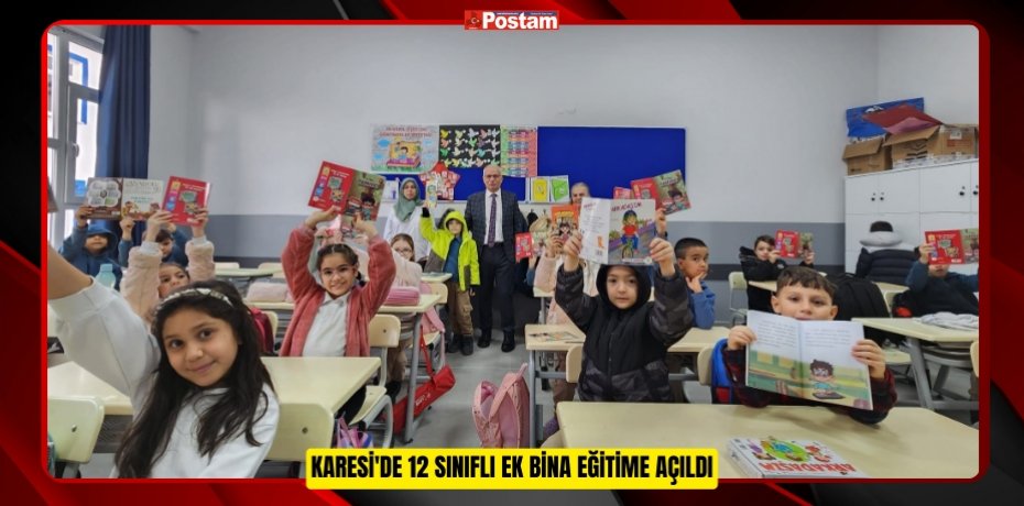 Karesi'de 12 sınıflı ek bina eğitime açıldı  