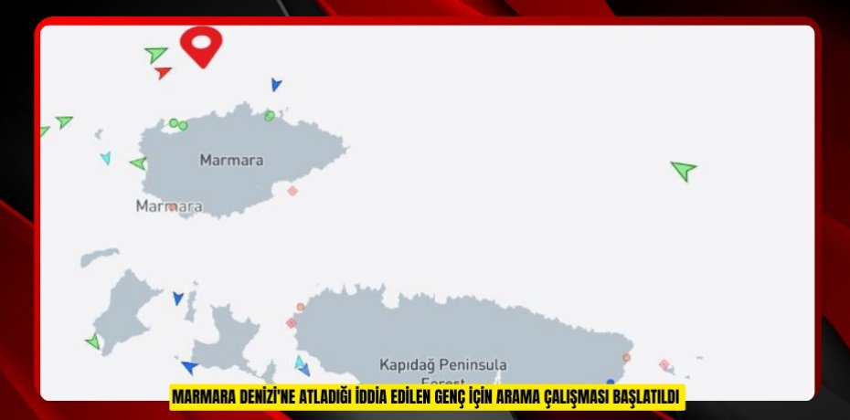 Marmara Denizi'ne atladığı iddia edilen genç için arama çalışması başlatıldı 