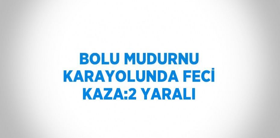 BOLU MUDURNU KARAYOLUNDA FECİ KAZA:2 YARALI
