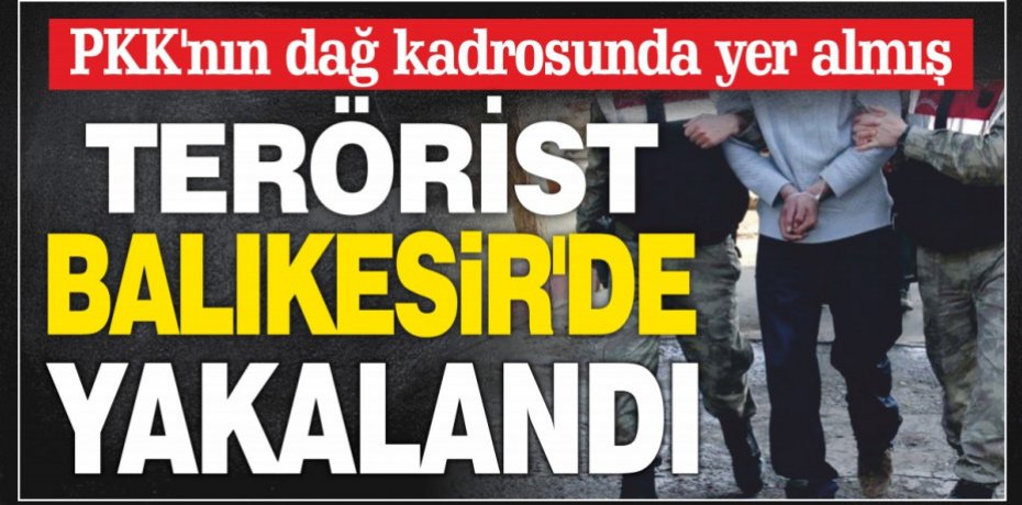 PKK'nın dağ kadrosunda yer almış terörist, Balıkesir'de yakalandı