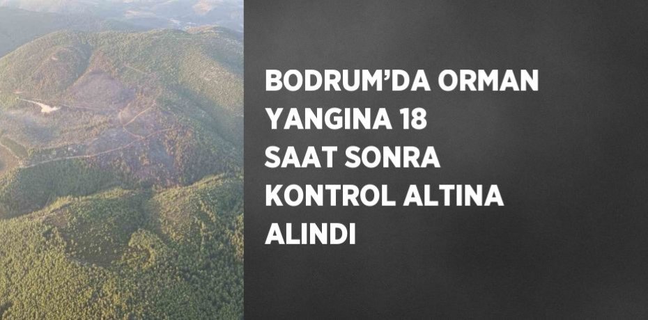 BODRUM’DA ORMAN YANGINA 18 SAAT SONRA KONTROL ALTINA ALINDI