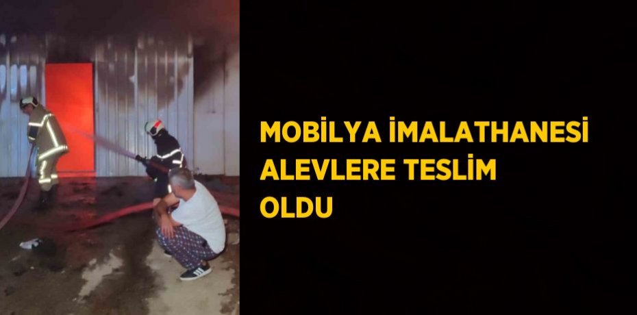 MOBİLYA İMALATHANESİ ALEVLERE TESLİM OLDU