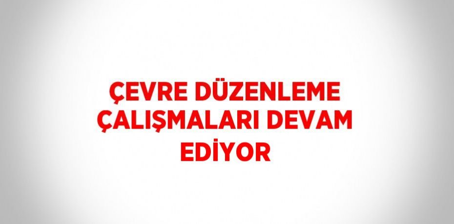 ÇEVRE DÜZENLEME ÇALIŞMALARI DEVAM EDİYOR
