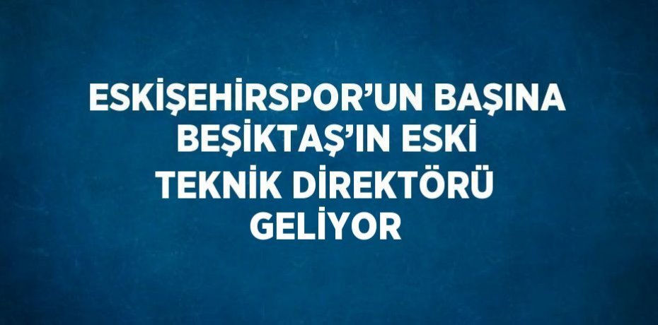 ESKİŞEHİRSPOR’UN BAŞINA BEŞİKTAŞ’IN ESKİ TEKNİK DİREKTÖRÜ GELİYOR