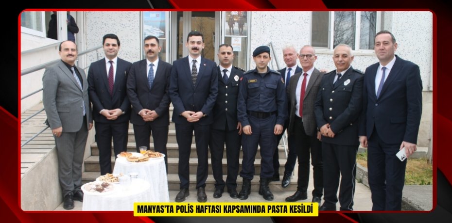  Manyas'ta polis haftası kapsamında pasta kesildi  