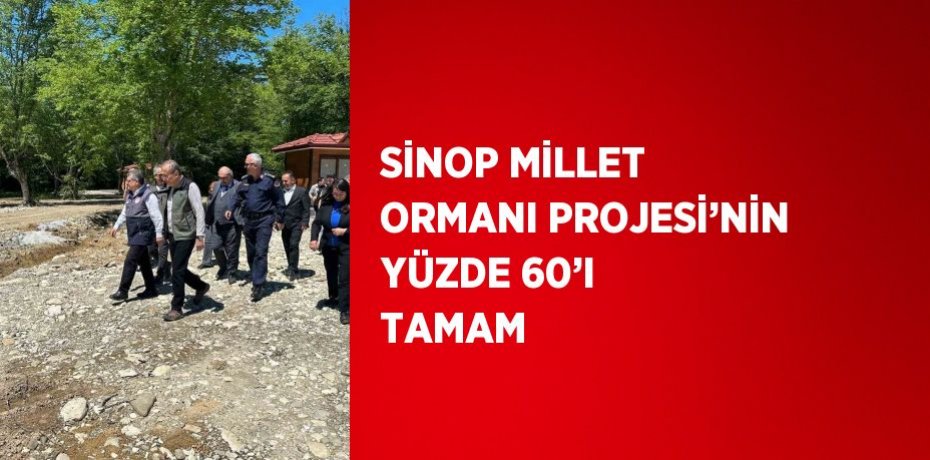 SİNOP MİLLET ORMANI PROJESİ’NİN YÜZDE 60’I TAMAM