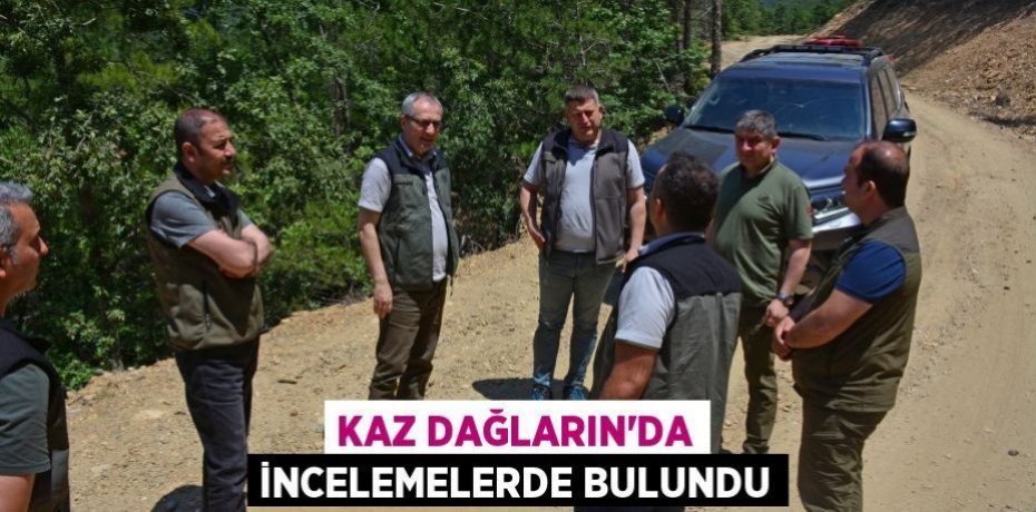Kaz Dağların'da incelemelerde bulundu