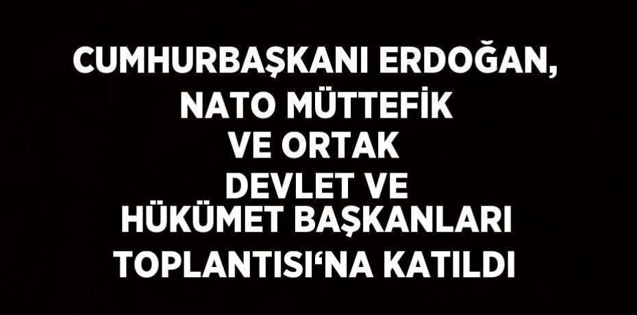 CUMHURBAŞKANI ERDOĞAN, NATO MÜTTEFİK VE ORTAK DEVLET VE HÜKÜMET BAŞKANLARI TOPLANTISI‘NA KATILDI