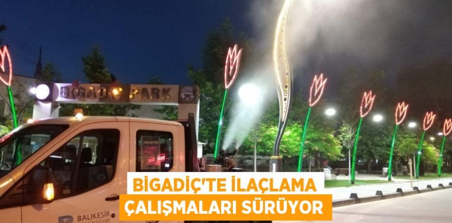 Bigadiç'te ilaçlama çalışmaları sürüyor