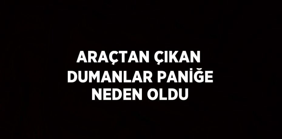 ARAÇTAN ÇIKAN DUMANLAR PANİĞE NEDEN OLDU