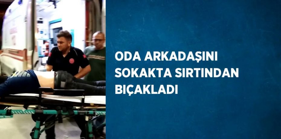 ODA ARKADAŞINI SOKAKTA SIRTINDAN BIÇAKLADI
