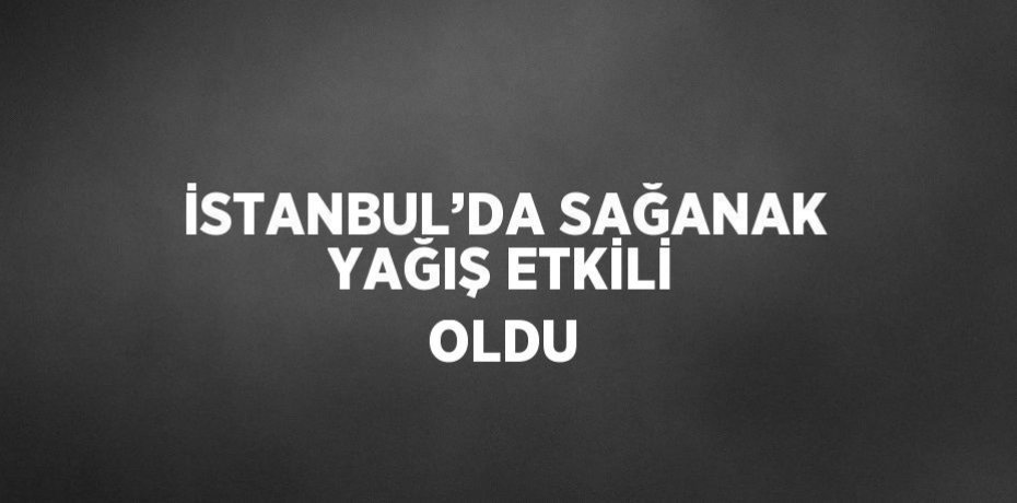 İSTANBUL’DA SAĞANAK YAĞIŞ ETKİLİ OLDU