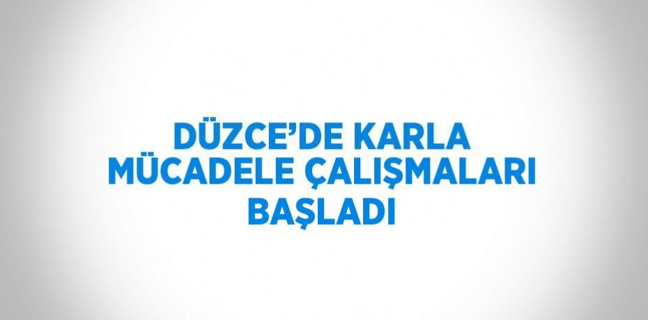 DÜZCE’DE KARLA MÜCADELE ÇALIŞMALARI BAŞLADI