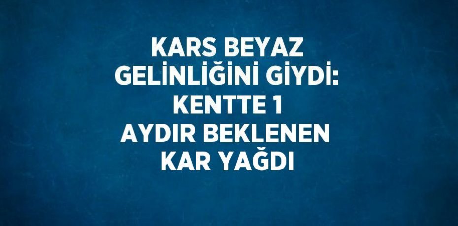 KARS BEYAZ GELİNLİĞİNİ GİYDİ: KENTTE 1 AYDIR BEKLENEN KAR YAĞDI