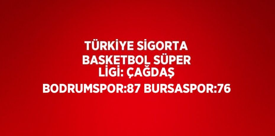 TÜRKİYE SİGORTA BASKETBOL SÜPER LİGİ: ÇAĞDAŞ BODRUMSPOR:87 BURSASPOR:76