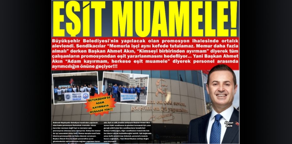 EŞİT MUAMELE!