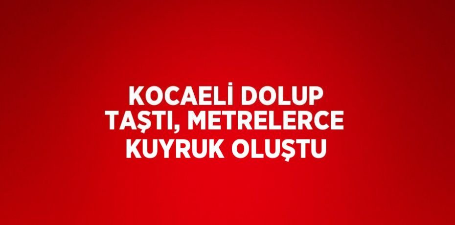 KOCAELİ DOLUP TAŞTI, METRELERCE KUYRUK OLUŞTU