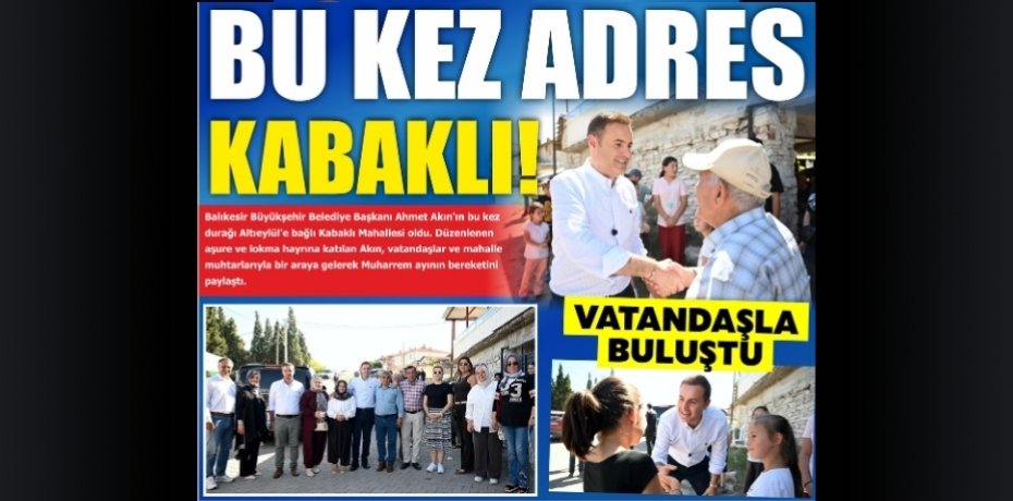BU KEZ ADRES KABAKLI!