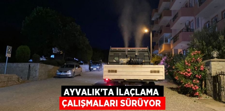 Ayvalık'ta ilaçlama çalışmaları sürüyor