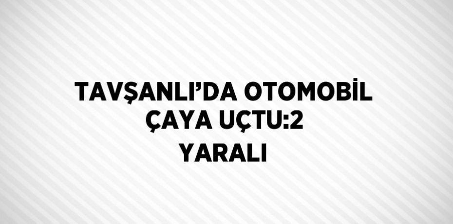 TAVŞANLI’DA OTOMOBİL ÇAYA UÇTU:2 YARALI