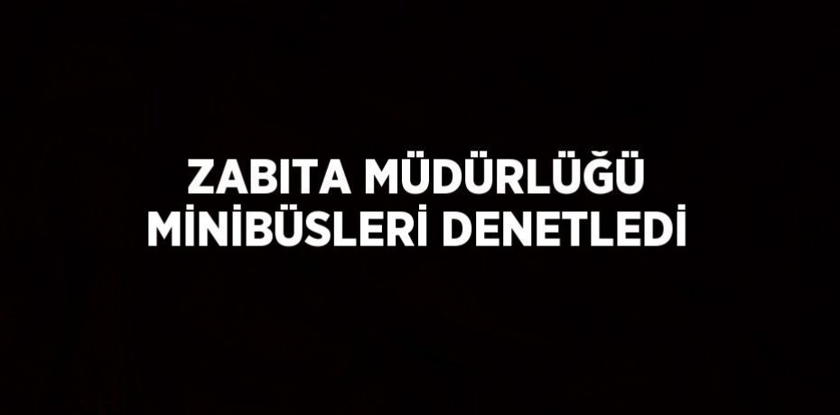 ZABITA MÜDÜRLÜĞÜ MİNİBÜSLERİ DENETLEDİ