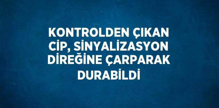 KONTROLDEN ÇIKAN CİP, SİNYALİZASYON DİREĞİNE ÇARPARAK DURABİLDİ