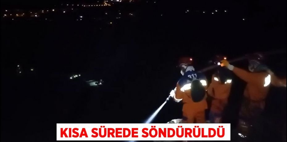 Kısa sürede söndürüldü