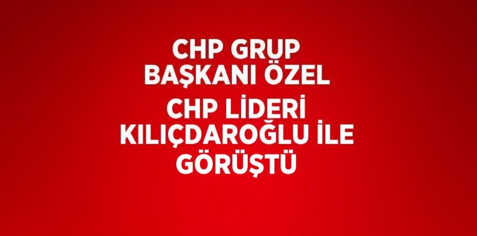 CHP GRUP BAŞKANI ÖZEL CHP LİDERİ KILIÇDAROĞLU İLE GÖRÜŞTÜ