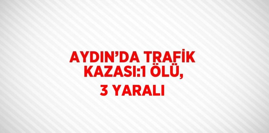 AYDIN’DA TRAFİK KAZASI:1 ÖLÜ, 3 YARALI