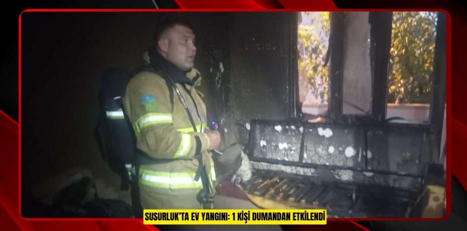 Susurluk’ta ev yangını: 1 kişi dumandan etkilendi