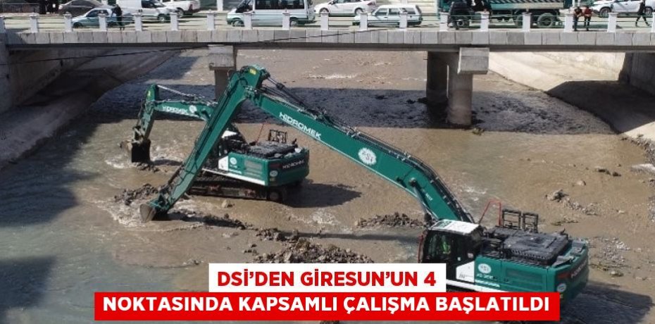 DSİ’DEN GİRESUN’UN 4 NOKTASINDA KAPSAMLI ÇALIŞMA BAŞLATILDI