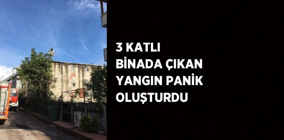3 KATLI BİNADA ÇIKAN YANGIN PANİK OLUŞTURDU