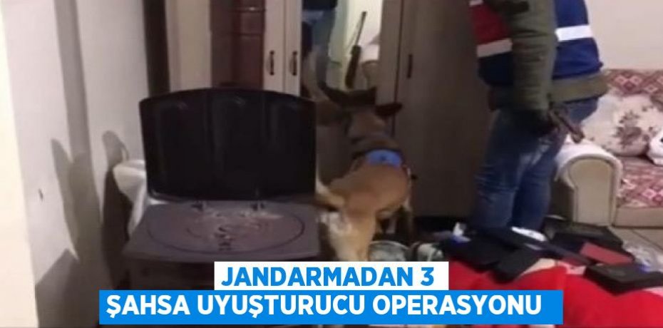 Jandarmadan 3 Şahsa Uyuşturucu Operasyonu 