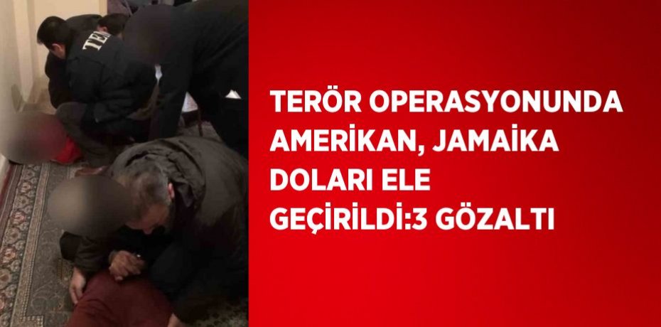 TERÖR OPERASYONUNDA AMERİKAN, JAMAİKA DOLARI ELE GEÇİRİLDİ:3 GÖZALTI