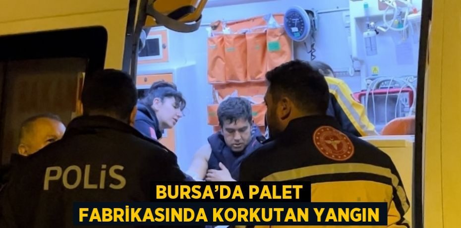 BURSA’DA PALET FABRİKASINDA KORKUTAN YANGIN