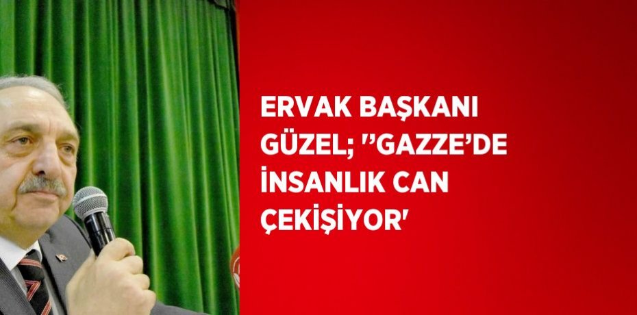 ERVAK BAŞKANI GÜZEL; '’GAZZE’DE İNSANLIK CAN ÇEKİŞİYOR'